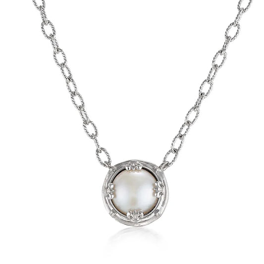 Anatoli Collection White Freshwater Pearl Necklace (lg)