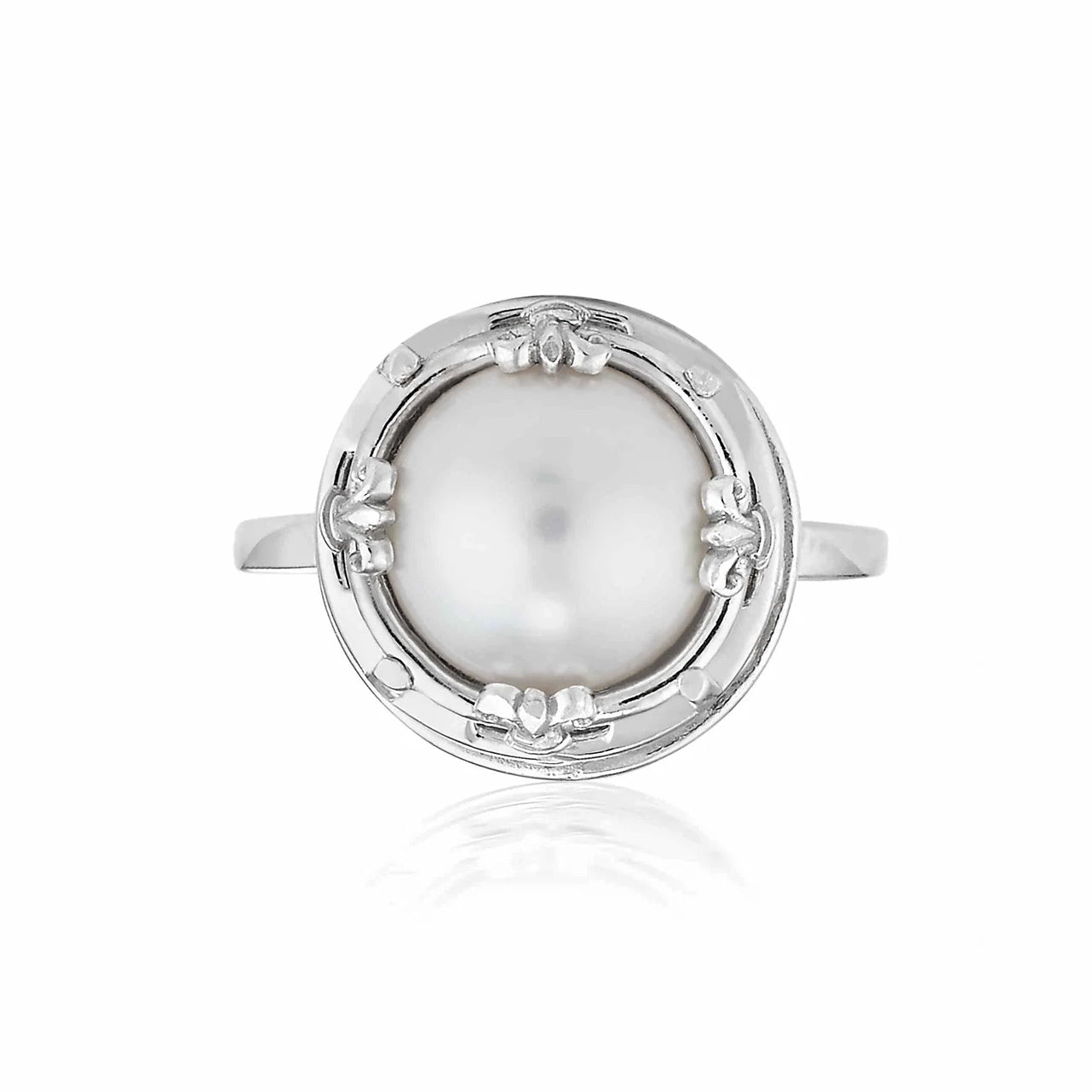 Anatoli Collection White Freshwater Pearl Ring (lg)