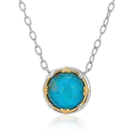 Anatoli Collection Round Chrysocolla Pendant (Lg)