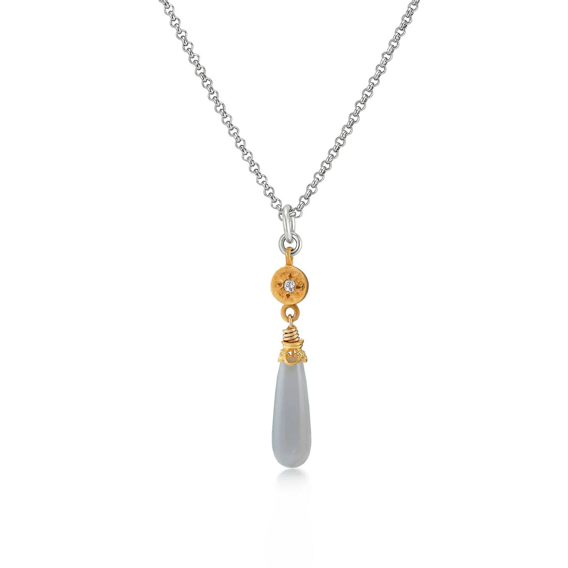 Anatoli Collection Moonstone & White Sapphire Pendant