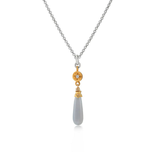 Anatoli Collection Moonstone & White Sapphire Pendant