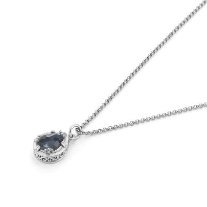 Anatoli Collection Hematite Teardrop Pendant