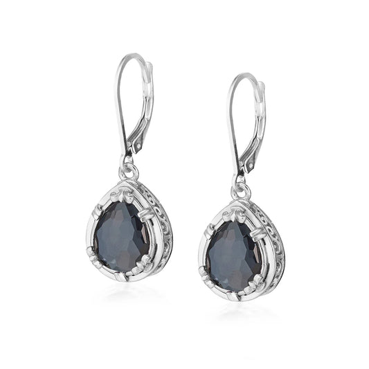 Anatoli Collection Hematite Teardrop Earrings