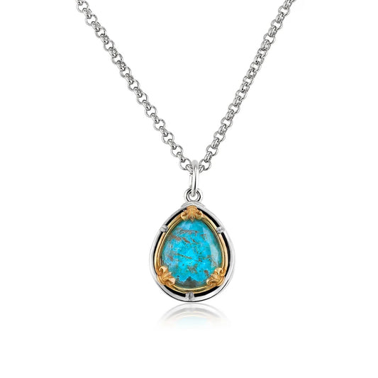 Anatoli Collection Chrysocolla Teardrop Necklace