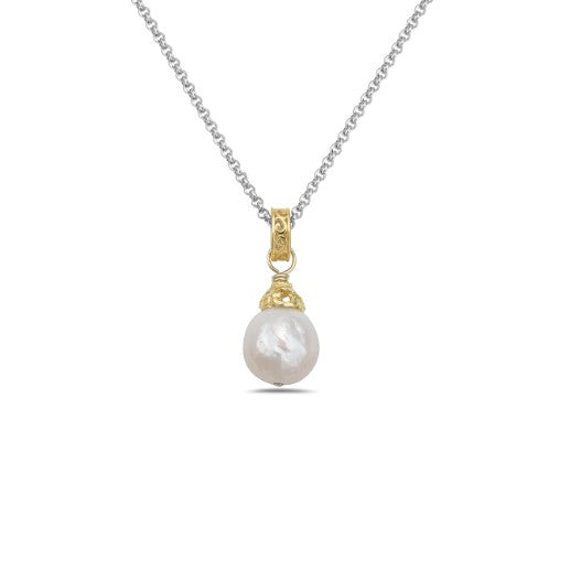 Anatoli Collection Vermeil Baroque Pearl Necklace