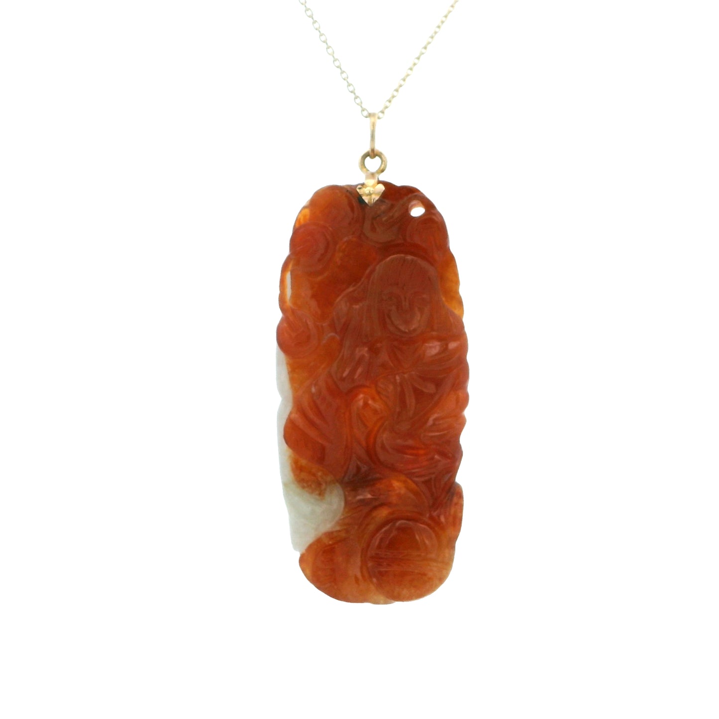 Estate Collection 1960's Carved Jadeite Pendant