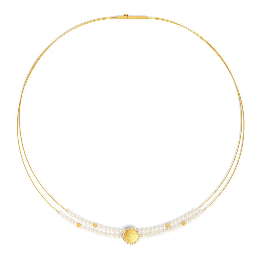 Bernd Wolf Collection "Suntini" Pearl & CZ Necklace