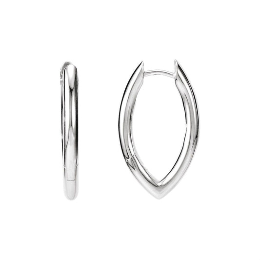 Sterling Silver 24mm Hinged Hoop Earrings