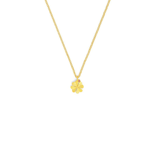 Bernd Wolf Collection "Kleenias" Pink Tourmaline Clover Necklace