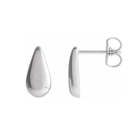 Sterling Silver Teardrop Stud Earrings