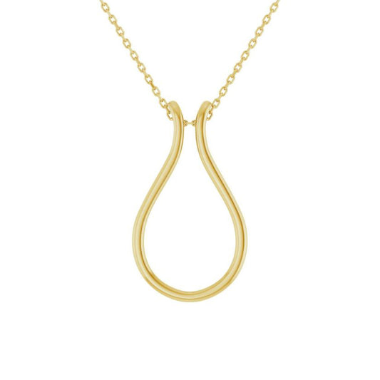 14K Yellow Gold Ring Holder Necklace
