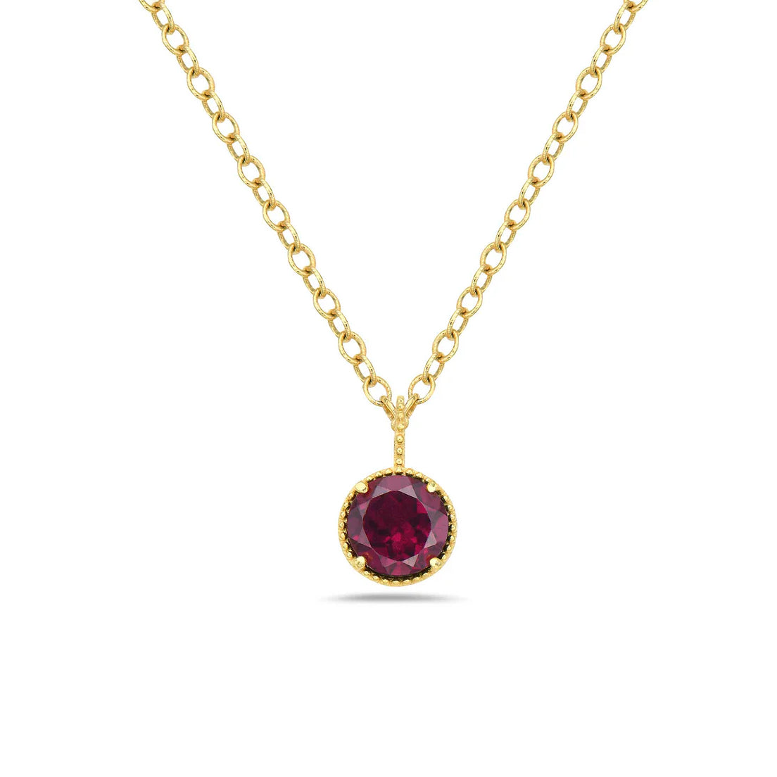Anatoli Collection Vermeil Rhodolite Garnet Necklace