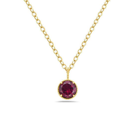 Anatoli Collection Vermeil Rhodolite Garnet Necklace