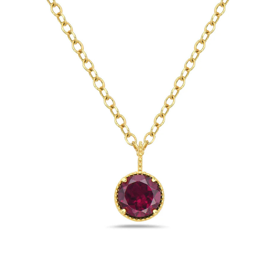 Anatoli Collection Vermeil Rhodolite Garnet Necklace