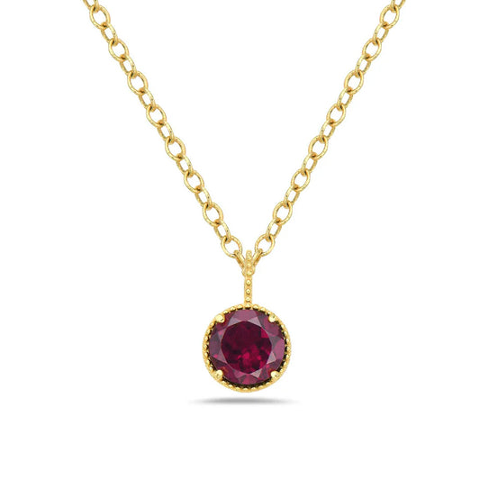 Anatoli Collection Vermeil Rhodolite Garnet Necklace
