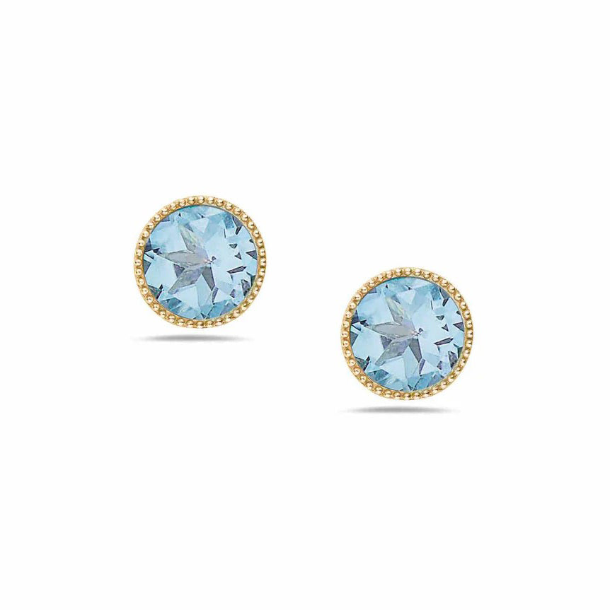 Anatoli Collection Vermeil Aquamarine Earrings