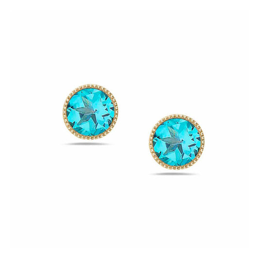 Anatoli Collection Vermeil Paraiba Topaz Earrings