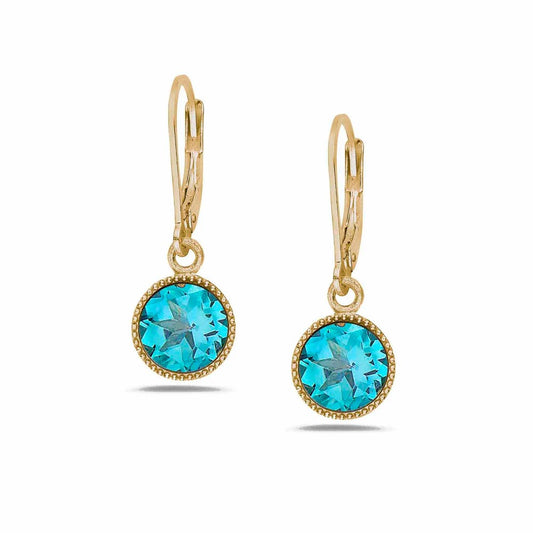 Anatoli Collection Vermeil Paraiba Topaz Earrings