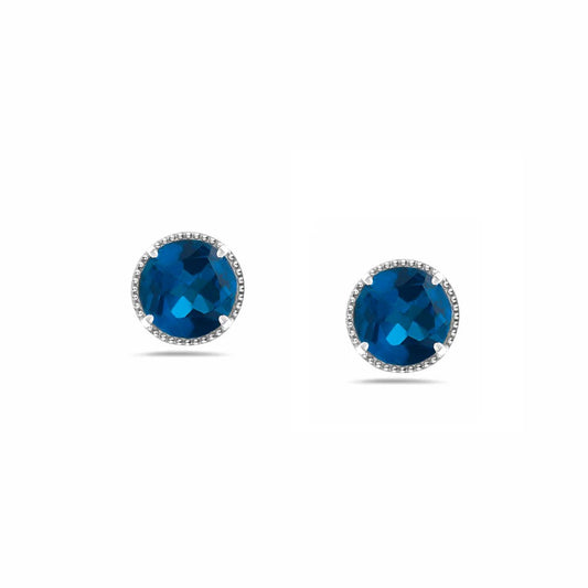 Anatoli Collection London Blue Topaz Earrings
