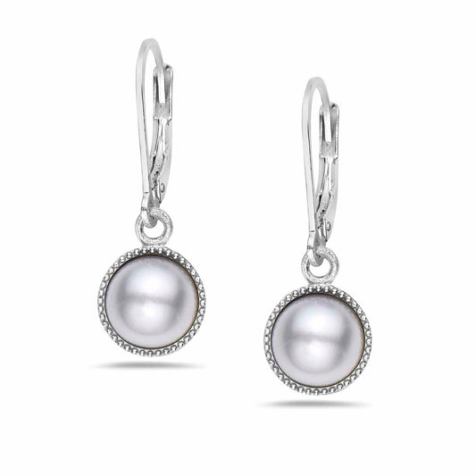 Anatoli Collection Sterling Silver Freshwater Pearl Earrings