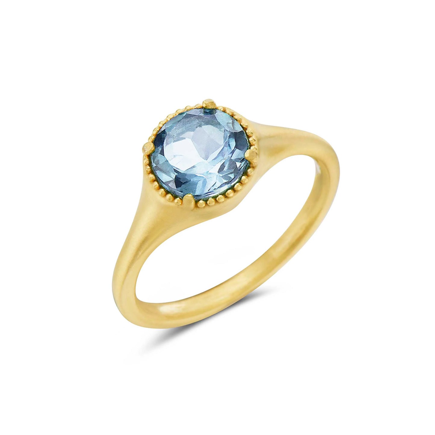 Anatoli Collection Vermeil Aquamarine Ring