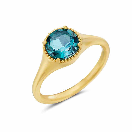 Anatoli Collection Vermeil Paraiba Topaz Ring
