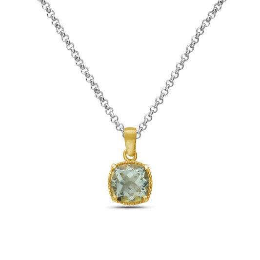 Anatoli Collection Green Amethyst Necklace