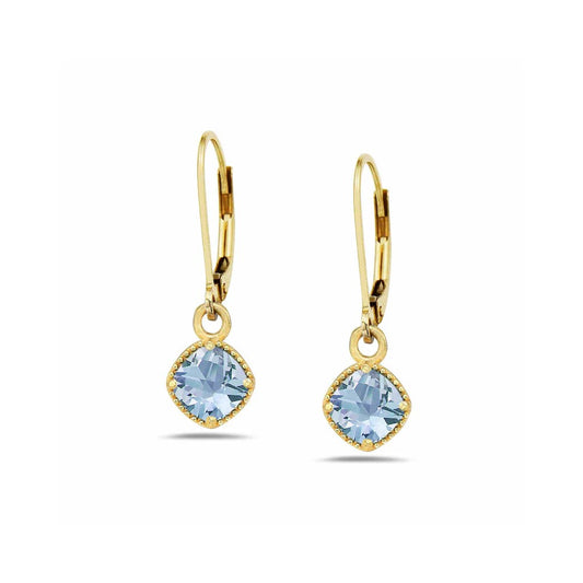 Anatoli Collection Vermeil Aquamarine Earrings