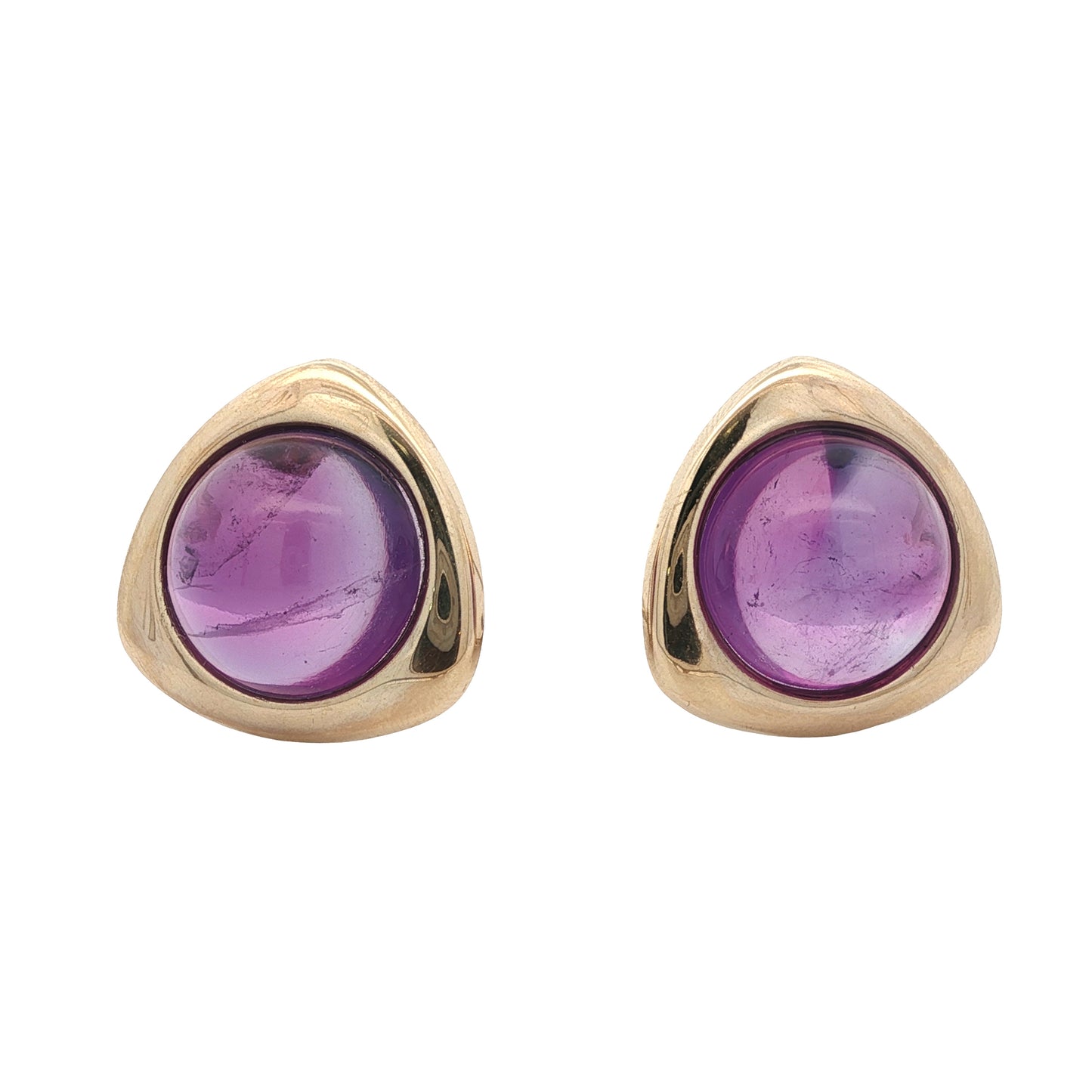 Estate Collection Retro Amethyst Cabochon Earrings