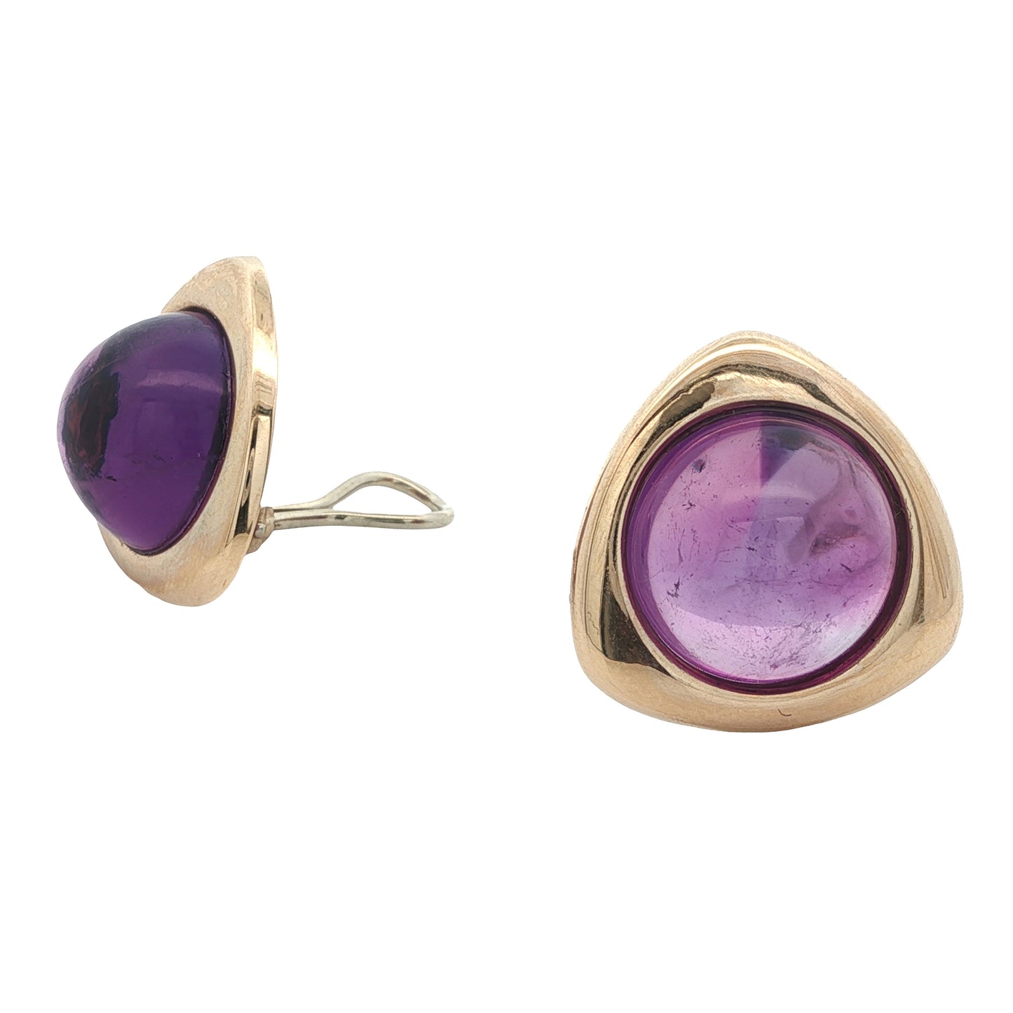 Estate Collection Retro Amethyst Cabochon Earrings