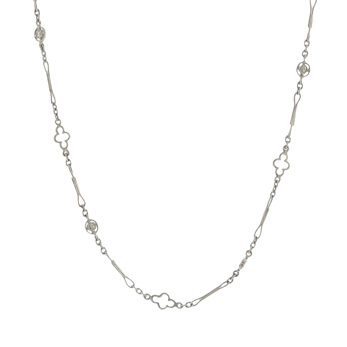 Estate Collection 18K White Gold Handmade Chain