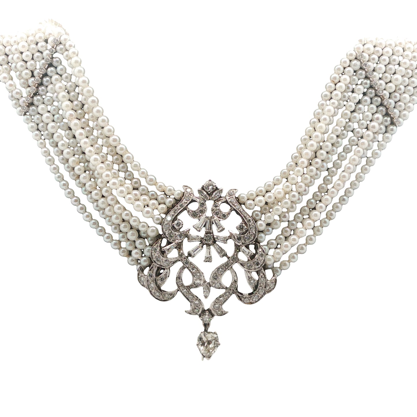 Estate Collection Diamond & Pearl Choker