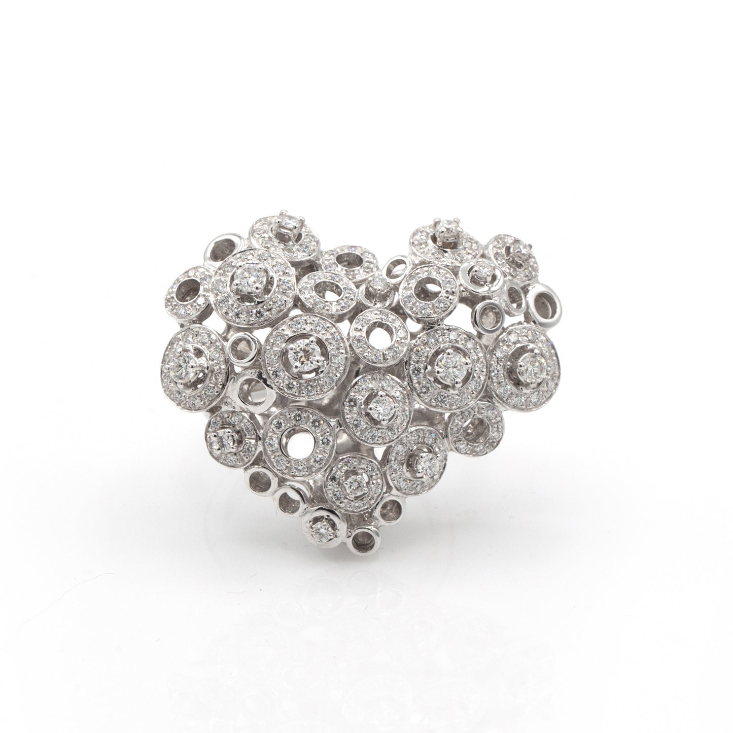 Estate Collection 18K 1.44ctw Diamond Heart Ring