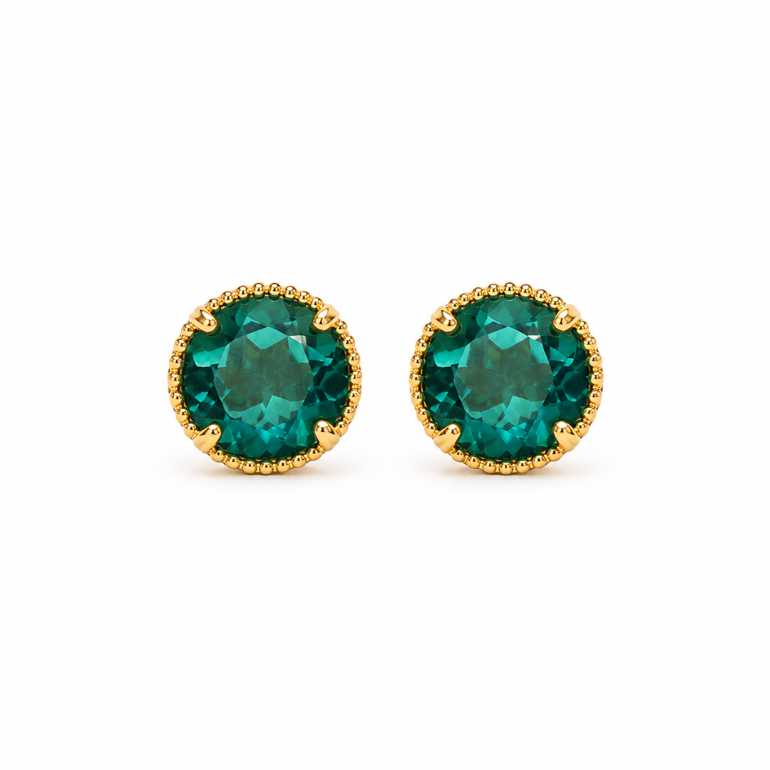Anatoli Collection Vermeil Paraiba Topaz Earrings