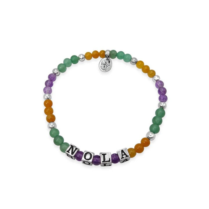 Cristy Cali NOLA Mardi Gras Signature Gemstone Stretch Bracelet