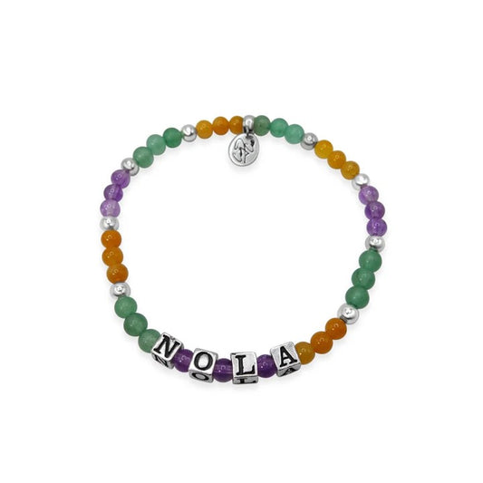 Cristy Cali NOLA Mardi Gras Signature Gemstone Stretch Bracelet