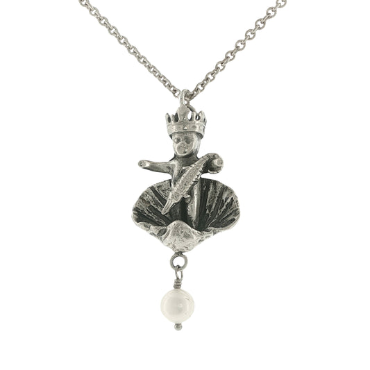 Molly McNamara Collection Botticelli Birth of New Orleans King Cake Baby Necklace