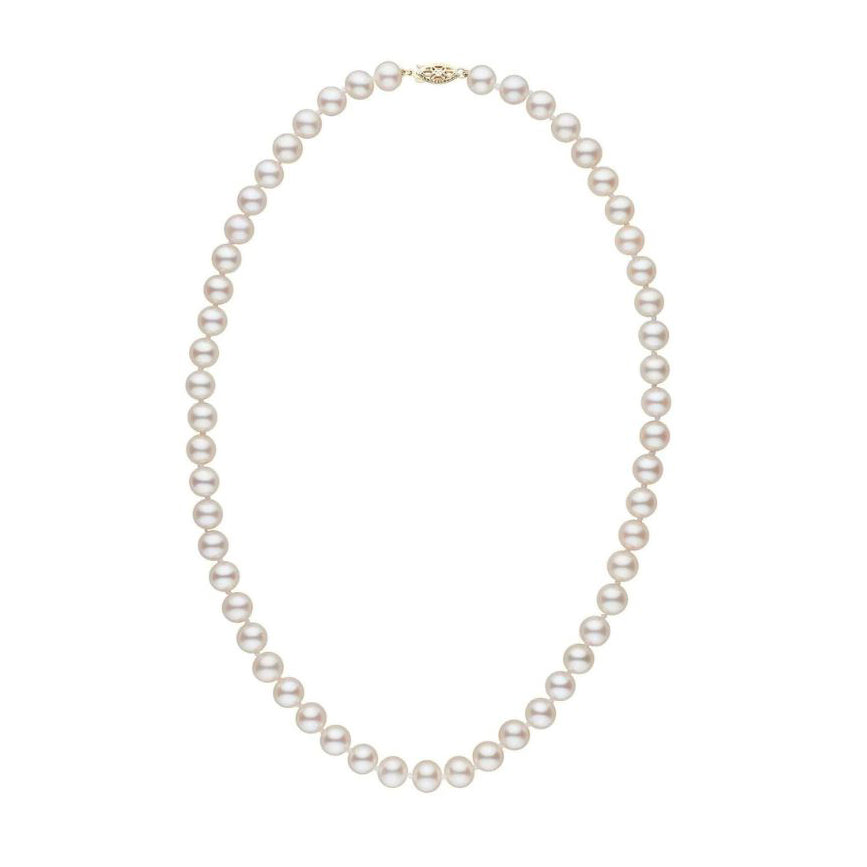 Akoya 7-7.5mm Cultured Pearl Necklace 18"