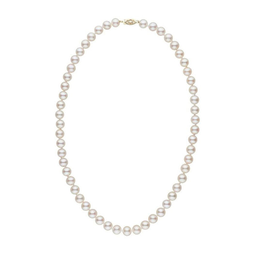 Akoya 7-7.5mm Cultured Pearl Necklace 18"