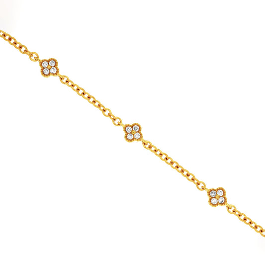 14K Yellow Gold Diamond Bracelet