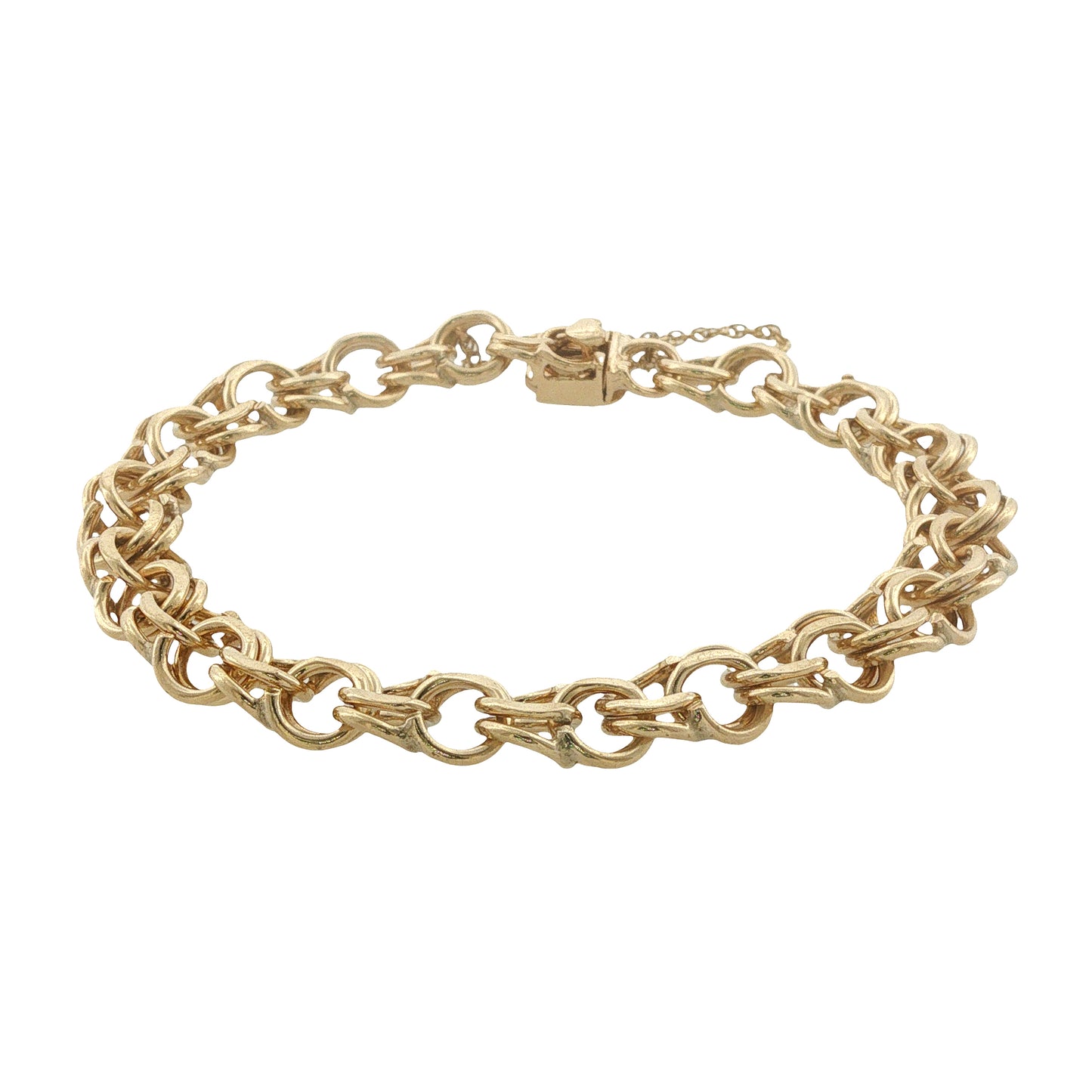 Vintage 1950's 14K Yellow Gold 9mm Charm Bracelet