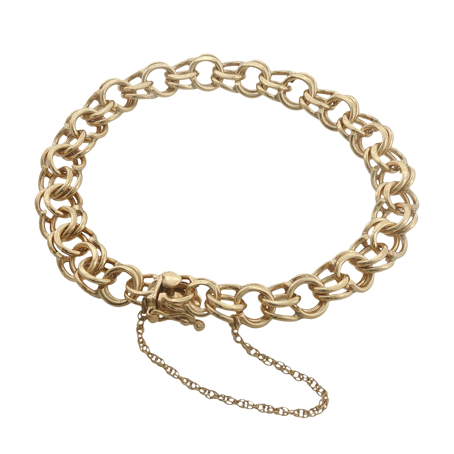 Vintage 1950's 14K Yellow Gold 9mm Charm Bracelet