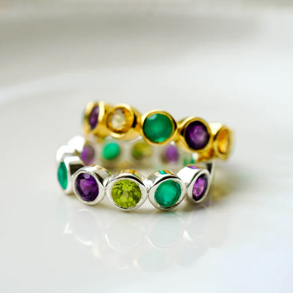 Cristy Cali Cosmic Carnival Semi-Precious Gemstone Gold Vermeil Ring