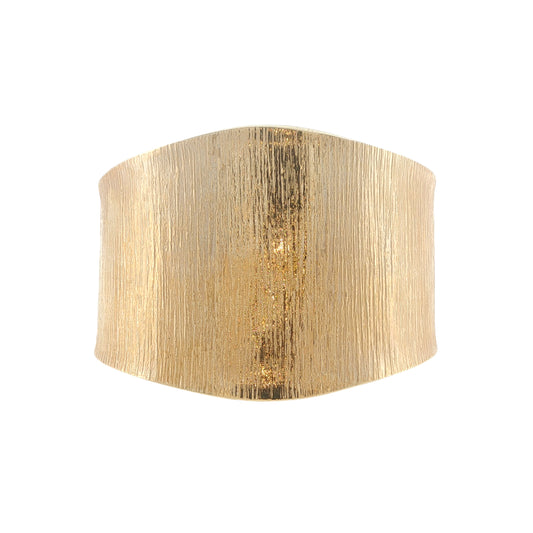 Estate 14K Yellow Gold Textured Cuff Bracelet