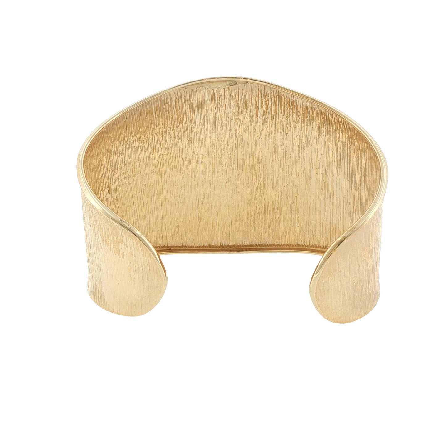 Estate 14K Yellow Gold Textured Cuff Bracelet