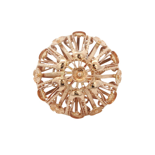 Vintage 14k Rose Gold Filigree Ring