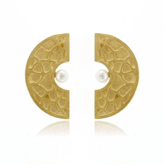 Mysterium Collection Gold-Plated Sterling Pearl Earrings