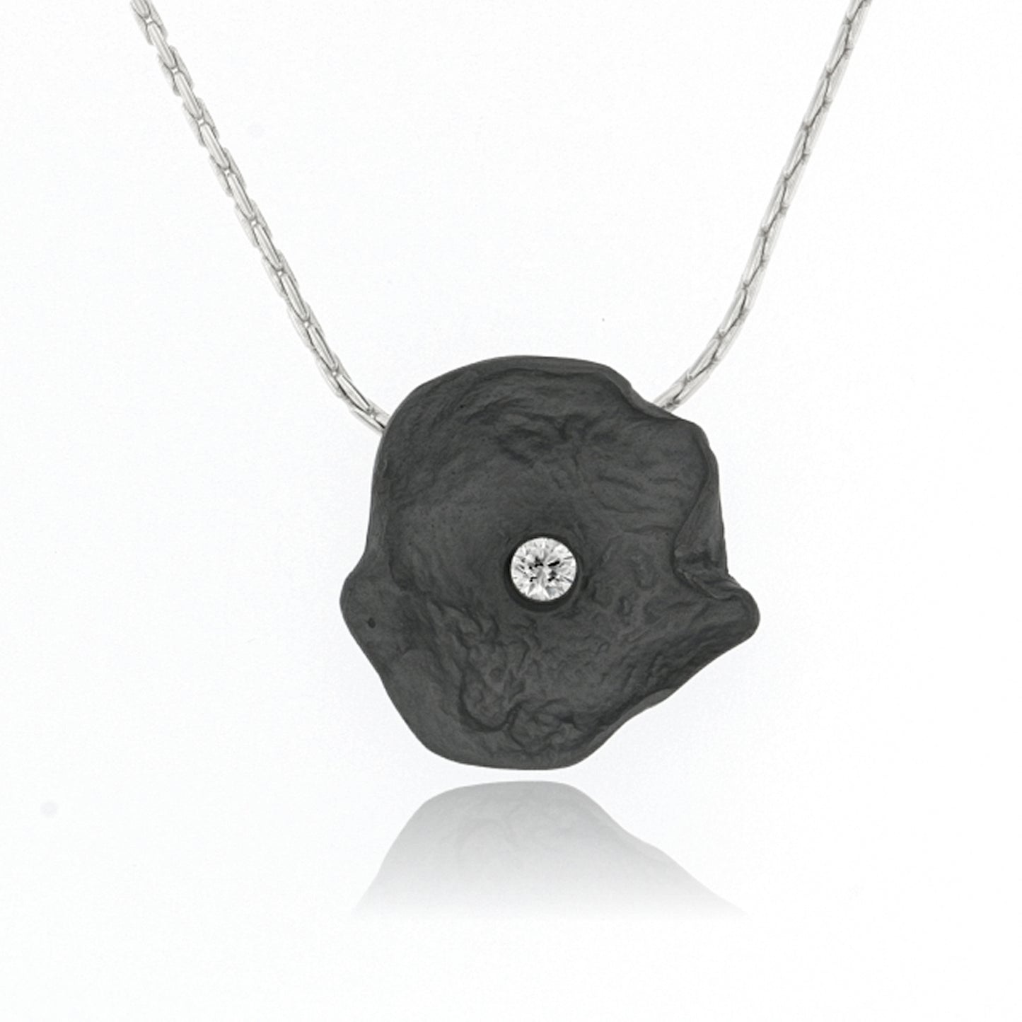Mysterium Collection Oxidized Sterling Petal Necklace (Lg)