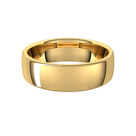 14k Yellow Gold 6mm European-Style Band