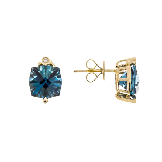 14K London Blue Topaz Earrings